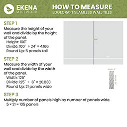 Ekena Millwork - WPPVC06X24ENE - 6"W x 24"H x 1"T  EdgeCraft Ness Style Seamless Wall Tile