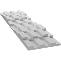 Ekena Millwork - WPPVC06X24ESE - 6"W x 24"H x 1"T  EdgeCraft Seine Style Seamless Wall Tile