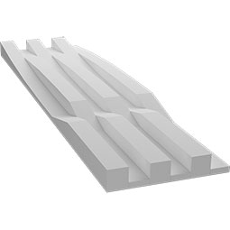 Ekena Millwork - WPPVC06X24EMI - 6"W x 24"H x 1"T  EdgeCraft Mississippi Style Seamless Wall Tile