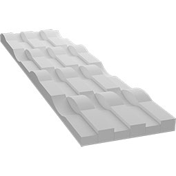 Ekena Millwork - WPPVC06X24EMO - 6"W x 24"H x 1"T  EdgeCraft Moraine Style Seamless Wall Tile