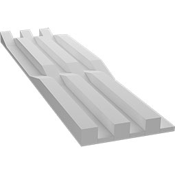 Ekena Millwork - WPPVC06X24EDA - 6"W x 24"H x 1"T  EdgeCraft Danube Style Seamless Wall Tile