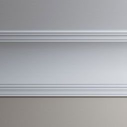 Ekena Millwork - MLD21X21X29JU - Endurathane Julian Crown Moulding, 20 1/2"H x 20 1/2"P x 29"F x 48"L, Factory Primed