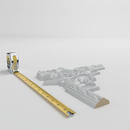 Ekena Millwork - PML12X12JA-2 - Endurathane Jackson Panel Moulding Corner, 12 3/4"W x 11 3/4"H x 1 1/8"P (matches moulding PML01X00JA), Factory Primed