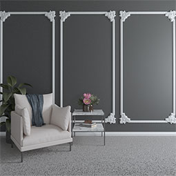 Ekena Millwork - PML12X12JA-2 - Endurathane Jackson Panel Moulding Corner, 12 3/4"W x 11 3/4"H x 1 1/8"P (matches moulding PML01X00JA), Factory Primed