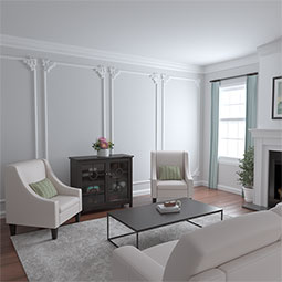 Ekena Millwork - PML12X12JA-2 - Endurathane Jackson Panel Moulding Corner, 12 3/4"W x 11 3/4"H x 1 1/8"P (matches moulding PML01X00JA), Factory Primed