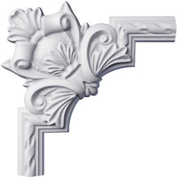 Ekena Millwork - PML12X12JA-2 - Endurathane Jackson Panel Moulding Corner, 12 3/4"W x 11 3/4"H x 1 1/8"P (matches moulding PML01X00JA), Factory Primed