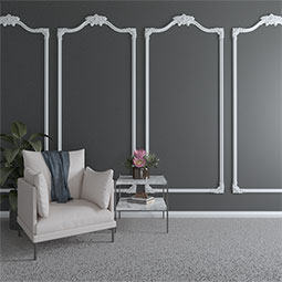 Ekena Millwork - PML09X01SE - Endurathane Seville Panel Moulding, 9"W 1 x 1/8"H (matches moulding PML01X00SE), Factory Primed
