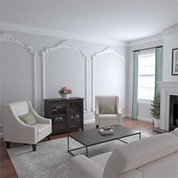 Ekena Millwork - PML13X02PO - Endurathane Pompeii Panel Moulding, 13 1/4"H x 1 5/8"P x 39"L (matches moulding PML02X00PO), Factory Primed