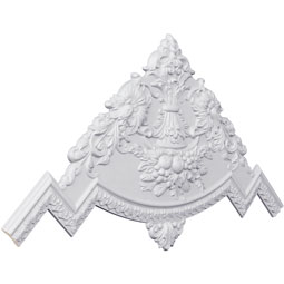 Ekena Millwork - PML23X23BL - Endurathane Blackthorne Panel Moulding Corner, 24 1/8W" x 23 1/8"H x 7/8"P (matches moulding MLD01X00BL), Factory Primed