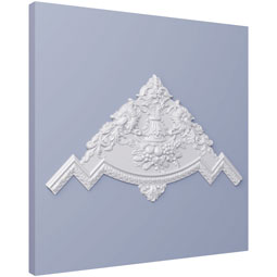 Ekena Millwork - PML23X23BL - Endurathane Blackthorne Panel Moulding Corner, 24 1/8W" x 23 1/8"H x 7/8"P (matches moulding MLD01X00BL), Factory Primed