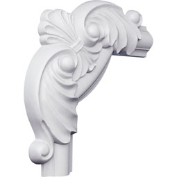 Ekena Millwork - PML08X08AS-4 - Endurathane Ashford Panel Moulding Corner, 8"W x 8"H x 1 1/8"P (matches moulding PML01X00AS), Factory Primed
