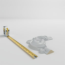 Ekena Millwork - PML08X08AS-4 - Endurathane Ashford Panel Moulding Corner, 8"W x 8"H x 1 1/8"P (matches moulding PML01X00AS), Factory Primed
