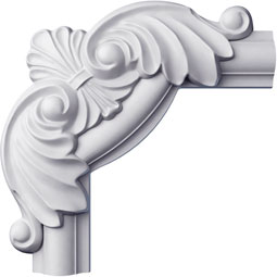 Ekena Millwork - PML08X08AS-4 - Endurathane Ashford Panel Moulding Corner, 8"W x 8"H x 1 1/8"P (matches moulding PML01X00AS), Factory Primed