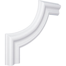 Ekena Millwork - PML12X12HA - Endurathane Hamilton Panel Moulding Corner, 12 3/4"W x 11 3/4"H x 1"P (matches moulding PML02X01HA), Factory Primed