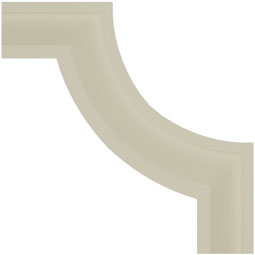 Ekena Millwork - PML12X12HA - Endurathane Hamilton Panel Moulding Corner, 12 3/4"W x 11 3/4"H x 1"P (matches moulding PML02X01HA), Factory Primed