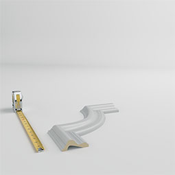 Ekena Millwork - PML12X12HA - Endurathane Hamilton Panel Moulding Corner, 12 3/4"W x 11 3/4"H x 1"P (matches moulding PML02X01HA), Factory Primed