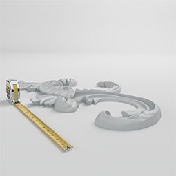 Ekena Millwork - ONL24X16X01EL - Endurathane Elena Onlay, 24 5/8"W x 16 1/8"H x 1 3/8"P, Factory Primed
