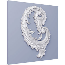 Ekena Millwork - ONL28X18X02EL - Endurathane Elena Onlay, 28 1/2"W x 17 3/4"H x 1 1/2"P, Factory Primed
