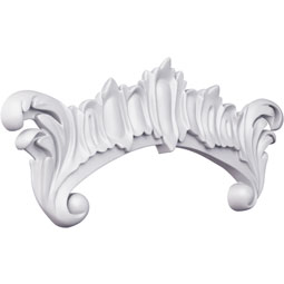 Ekena Millwork - ONL22X09X02EL - Endurathane Elena Onlay, 22 5/8"W x 9"H x 1 1/2"P, Factory Primed