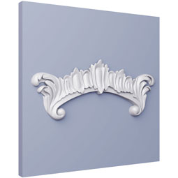 Ekena Millwork - ONL22X09X02EL - Endurathane Elena Onlay, 22 5/8"W x 9"H x 1 1/2"P, Factory Primed
