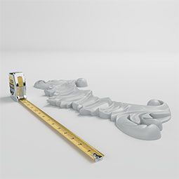 Ekena Millwork - ONL22X09X02EL - Endurathane Elena Onlay, 22 5/8"W x 9"H x 1 1/2"P, Factory Primed