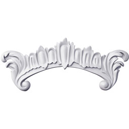 Ekena Millwork - ONL22X09X02EL - Endurathane Elena Onlay, 22 5/8"W x 9"H x 1 1/2"P, Factory Primed
