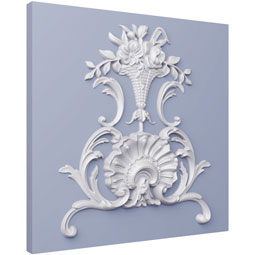 Ekena Millwork - ONL24X28X02AU - Endurathane Aurora Onlay, 24 5/8"W x 27 1/2"H x 1 5/8"P, Factory Primed
