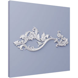Ekena Millwork - ONL32X12X01CA - Endurathane Caiden Onlay, 33 3/8''W x 12 1/8''H x 1 1/2''P, Factory Primed