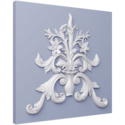 Ekena Millwork - ONL18X19X01EL - Endurathane Elliot Onlay, 19 1/8"W x 18 7/8"H x 1 1/8"P, Factory Primed