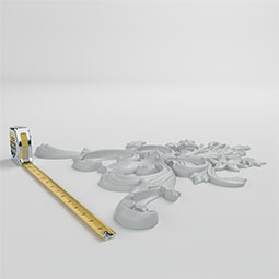 Ekena Millwork - ONL18X19X01EL - Endurathane Elliot Onlay, 19 1/8"W x 18 7/8"H x 1 1/8"P, Factory Primed