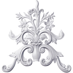 Ekena Millwork - ONL18X19X01EL - Endurathane Elliot Onlay, 19 1/8"W x 18 7/8"H x 1 1/8"P, Factory Primed