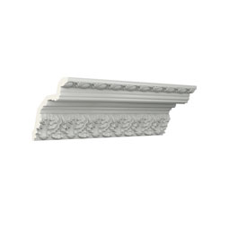 Ekena Millwork - MLD06X06X08LE - Endurathane Leia Crown Moulding, 5 1/2"H x 6"P x 8 1/8"F x 96"L, Factory Primed