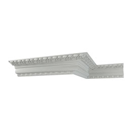 Ekena Millwork - MLD06X06X08LE - Endurathane Leia Crown Moulding, 5 1/2"H x 6"P x 8 1/8"F x 96"L, Factory Primed