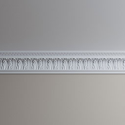 Ekena Millwork - MLD07X05X09MI - Endurathane Micah Crown Moulding, 7"H x 5 1/8"P x 8 5/8"F x 96"L, Factory Primed