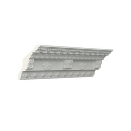 Ekena Millwork - MLD03X03X05EL - Endurathane Elijah Crown Moulding, 3 3/8"H x 3 3/8"P x 4 1/2"F x 96"L, Factory Primed