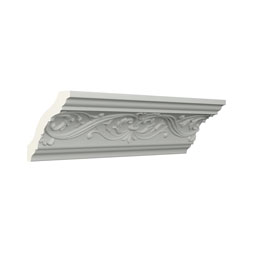 Ekena Millwork - MLD03X03X05AB - Endurathane Abel Crown Moulding, 3 1/8"H x 3 1/8"P x 4 1/2"F x 96"L, Factory Primed