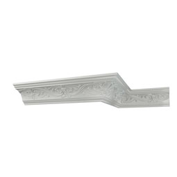 Ekena Millwork - MLD03X03X05AB - Endurathane Abel Crown Moulding, 3 1/8"H x 3 1/8"P x 4 1/2"F x 96"L, Factory Primed