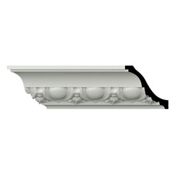 Ekena Millwork - MLD03X03X05AH - Endurathane Abraham Crown Moulding, 3 1/8"H x 3 1/8"P x 4 1/2"F x 96"L, Factory Primed