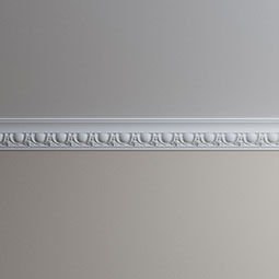 Ekena Millwork - MLD04X04X06VA - Endurathane Vanessa Crown Moulding, 4"H x 4"P x 5 5/8"F x 96"L, Factory Primed