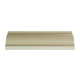 Ekena Millwork - MLD03X03X05IS - Endurathane Isaac Crown Moulding, 3 1/8"H x 3 1/8"P x 4 1/2"F x 96"L, Factory Primed