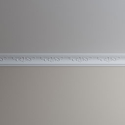 Ekena Millwork - MLD03X03X05WI - Endurathane Willow Crown Moulding, 3 1/8"H x 3 1/8"P x 5"F x 96"L, Factory Primed