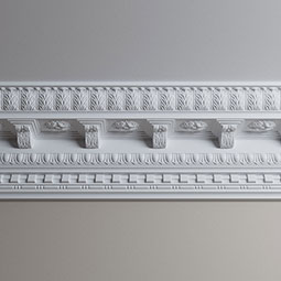 Ekena Millwork - MLD17X17X24SA - Endurathane Saphire Crown Moulding, 17 3/8"H x 16 3/4"P x 24"F x 96"L, Factory Primed