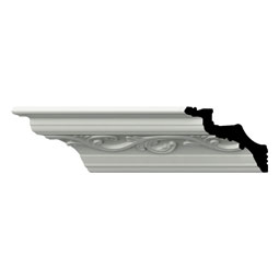 Ekena Millwork - MLD03X03X04DA - Endurathane Damian Crown Moulding, 2 3/4"H x 3 3/8"P x 4 3/8"F x 96"L, Factory Primed