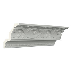 Ekena Millwork - MLD04X04X06MA - Endurathane Madeline Crown Moulding, 4"H x 4"P x 5 5/8"F x 96"L, Factory Primed
