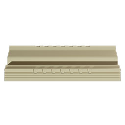Ekena Millwork - MLD04X04X06FE - Endurathane Felix Crown Moulding, 4"H x 4"P x 5 3/4"F x 96"L, Factory Primed