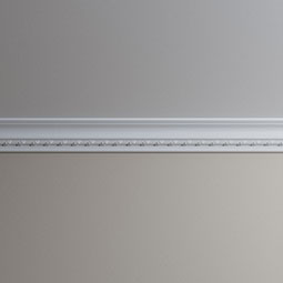 Ekena Millwork - MLD04X04X06OP - Endurathane Ophelia Crown Moulding, 4"H x 4"P x 5 3/4"F x 96"L, Factory Primed