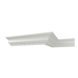 Ekena Millwork - MLD04X04X06OP - Endurathane Ophelia Crown Moulding, 4"H x 4"P x 5 3/4"F x 96"L, Factory Primed