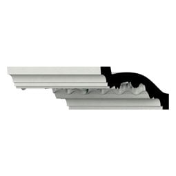 Ekena Millwork - MLD05X02X05BR - Endurathane Bruce Crown Moulding, 4 3/4"H x 2 1/8"P x 5 1/8"F x 96"L, Factory Primed