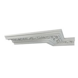 Ekena Millwork - MLD05X02X05BR - Endurathane Bruce Crown Moulding, 4 3/4"H x 2 1/8"P x 5 1/8"F x 96"L, Factory Primed