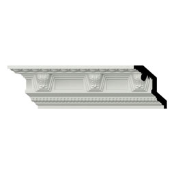 Ekena Millwork - MLD05X07X08AR - Endurathane Arianna Crown Moulding, 4 3/4"H x 6 5/8"P x 8 1/4"F x 96"L, Factory Primed